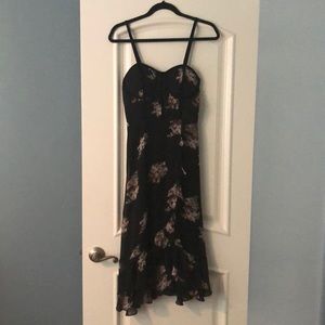 Corset bodice midi dress